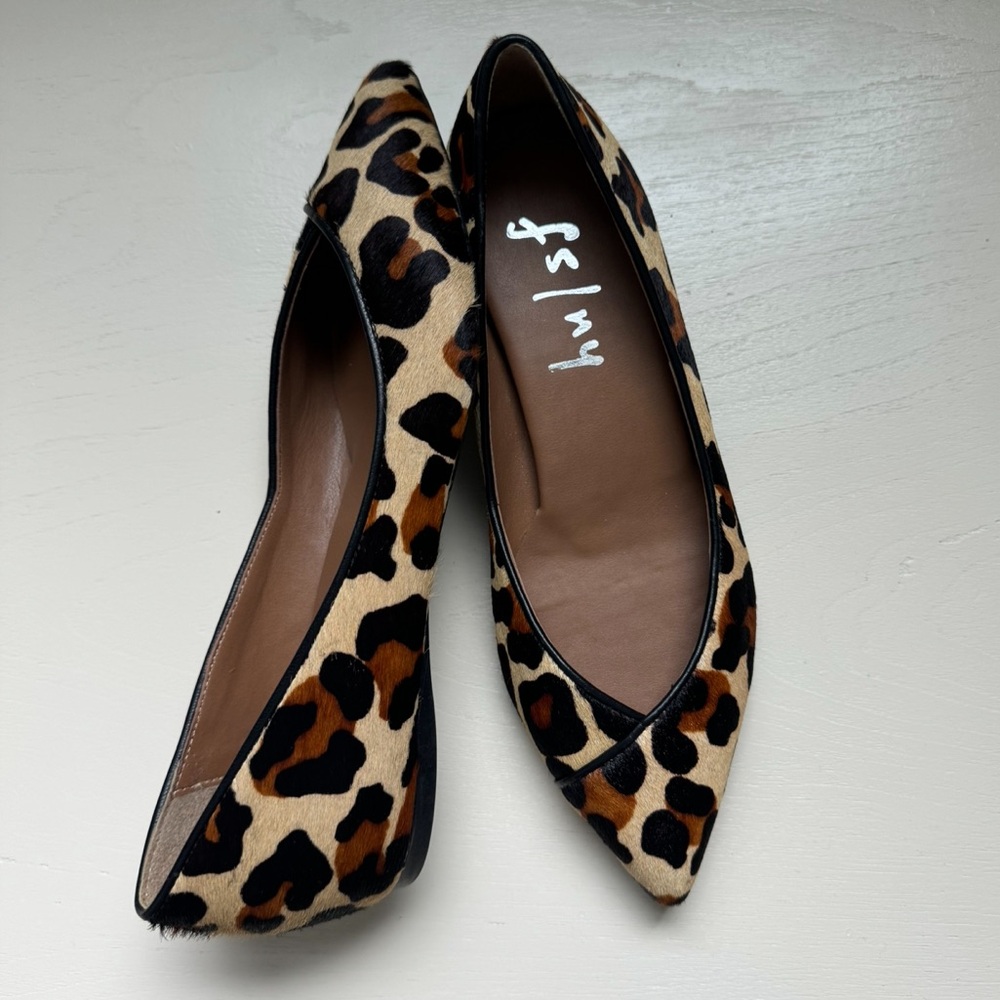 French Sole/NY Peppy Animal Print Calf Hair Flats - Picture 2 of 16